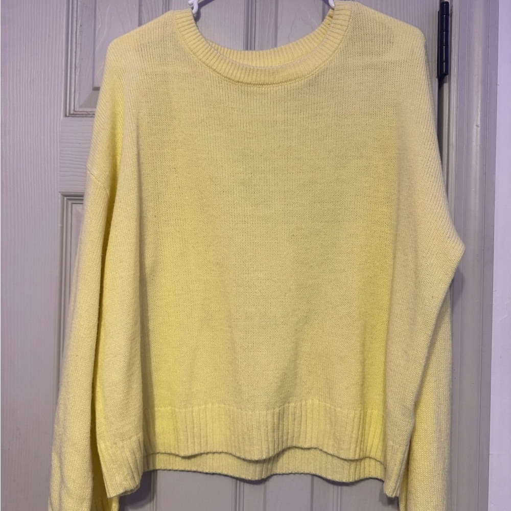 Light Yellow Crewneck Women's Sweater